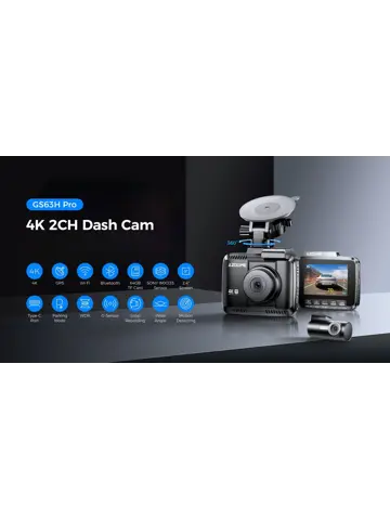 GS63H Pro True 4K 2CH Wifi GPS 64gb