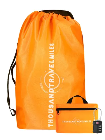 Flightbag vliegtuighoes TSA slot 60–90L – Oranje