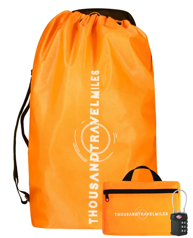 Flightbag vliegtuighoes TSA slot 60–90L – Oranje