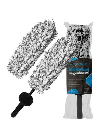 Microvezel Velgenborstel - 2 Afneembare Borstels