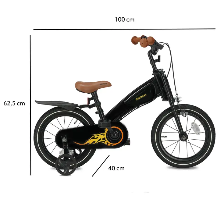 Turbo Kinderfiets 14 inch - 3 in 1 - Loopfiets
