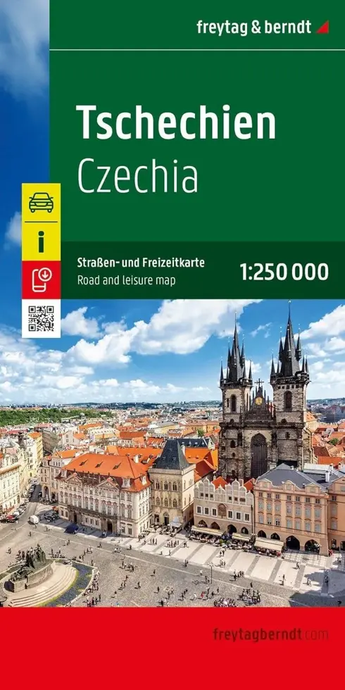 Wegenkaart Tsjechië 2-zijdig 1:250.000
