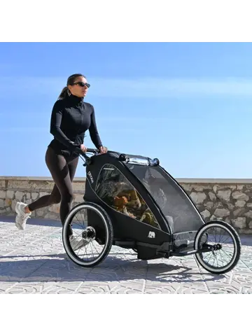 Luxe Fietskar V2 - 3-in-1 - Hardloopkinderwagen