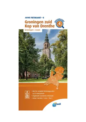 ANWB Fietskaart 8- Groningen Zuid - Kop van Drenthe