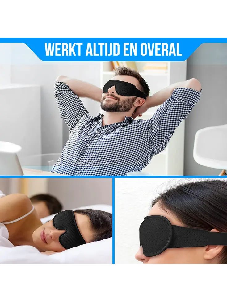 Strex Luxe Slaapmasker - 3D Ergonomisch