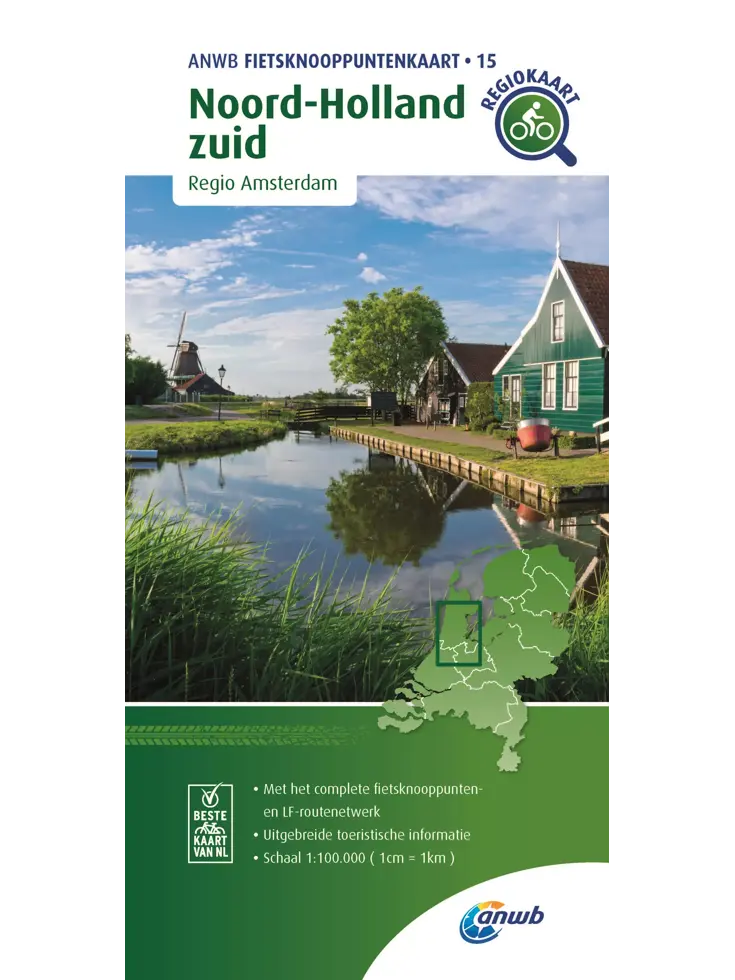 ANWB Knooppuntenkaart 15 Noord-Holland-Zuid