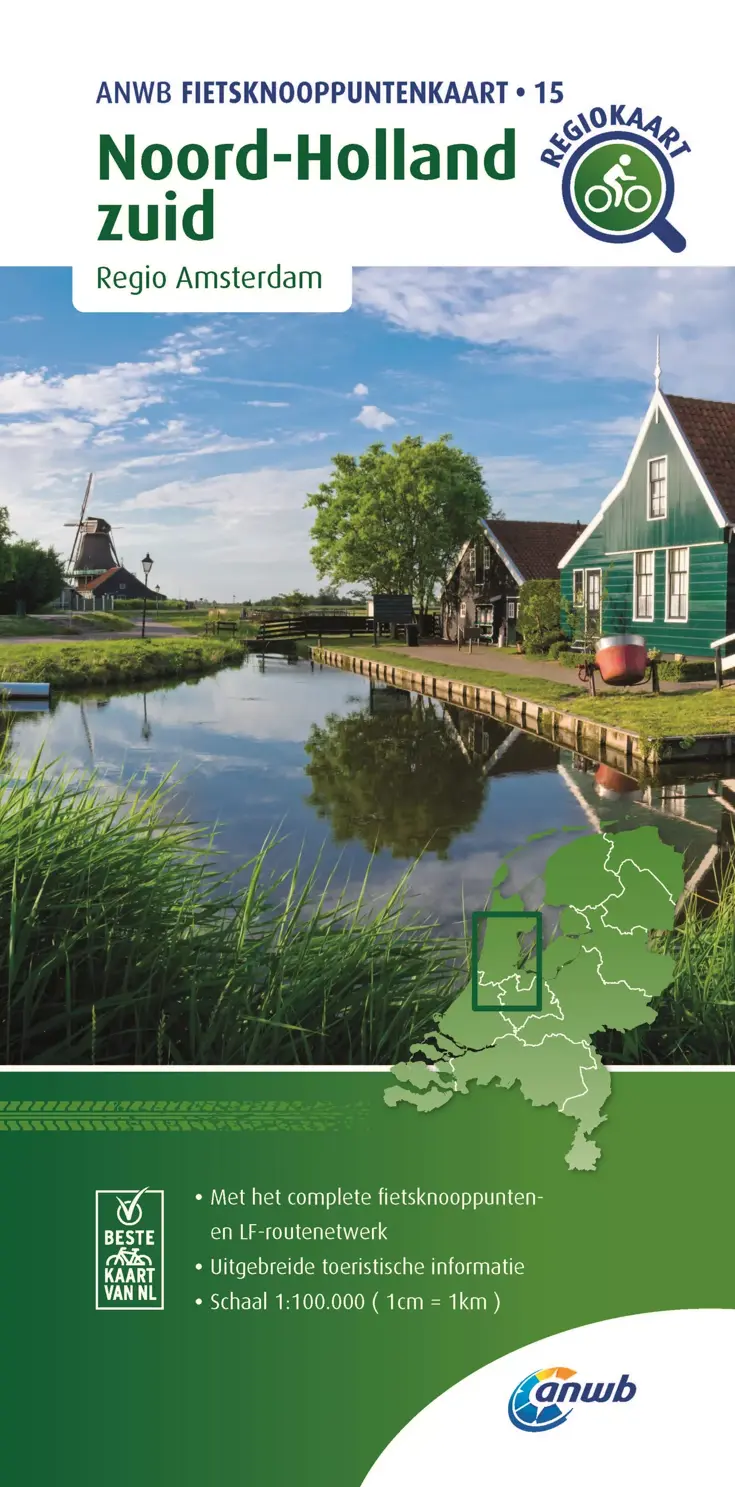 ANWB Knooppuntenkaart 15 Noord-Holland-Zuid