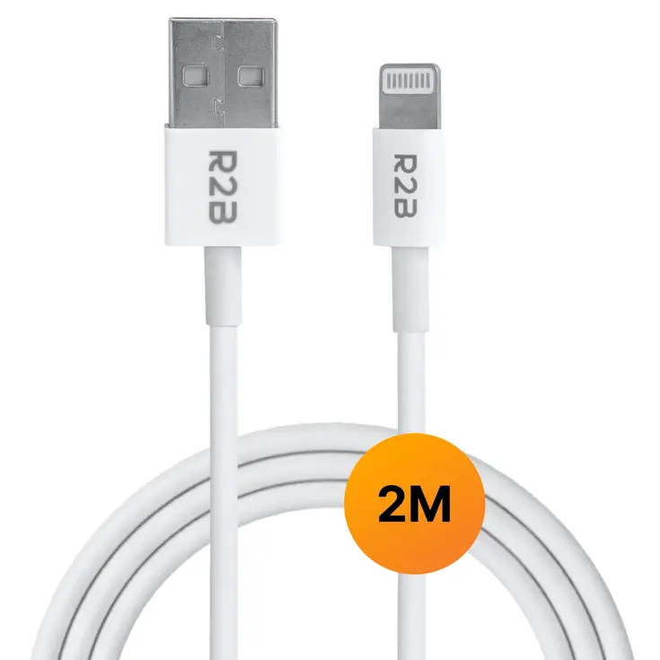 USB-A naar Lightning Kabel - 2 Meter