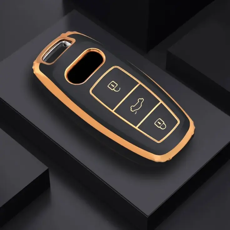 TPU Sleutelhoesje voor Audi goud D3