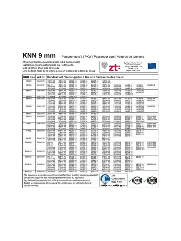 ProPlus Sneeuwkettingen - KNN30