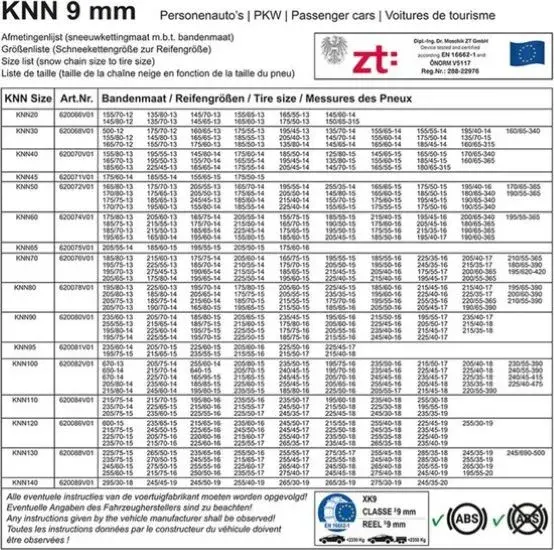 ProPlus Sneeuwkettingen - KNN30