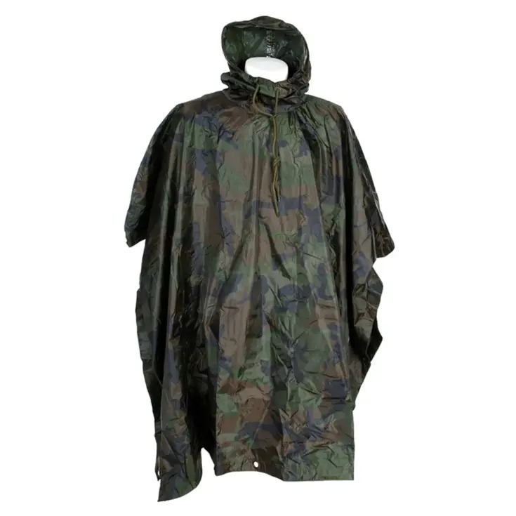Poncho Zwaar Woodland