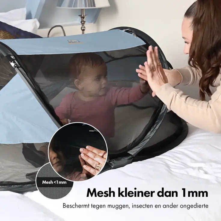 Baby luxe campingbedje - Zelfopblaasbare matras