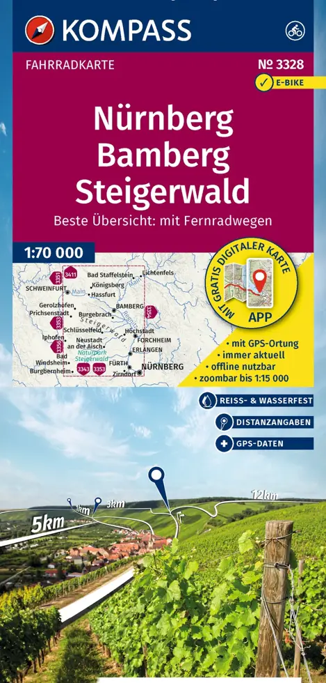 Fietskaart FK 3328 Nürnberg