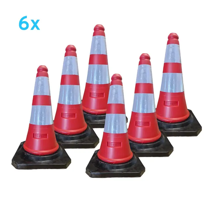 Oranje pion mexxo 50 cm 6 stuks