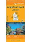Kaart Regional 502 Engeland Noord Midlands