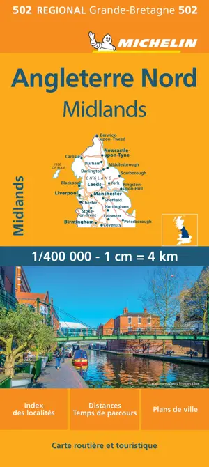 Kaart Regional 502 Engeland Noord Midlands