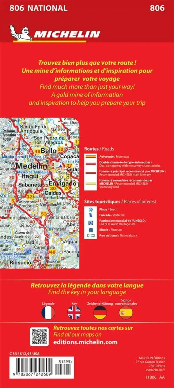 Wegenkaart National 806 Colombia