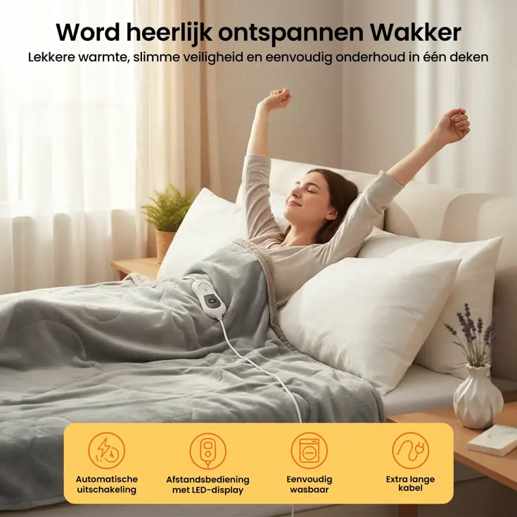 Elektrische Fleece Deken - 160x120cm
