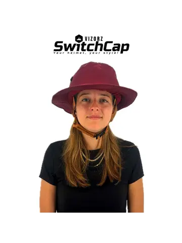 Vizorz SwitchCap fietshelm - Red shiny classic