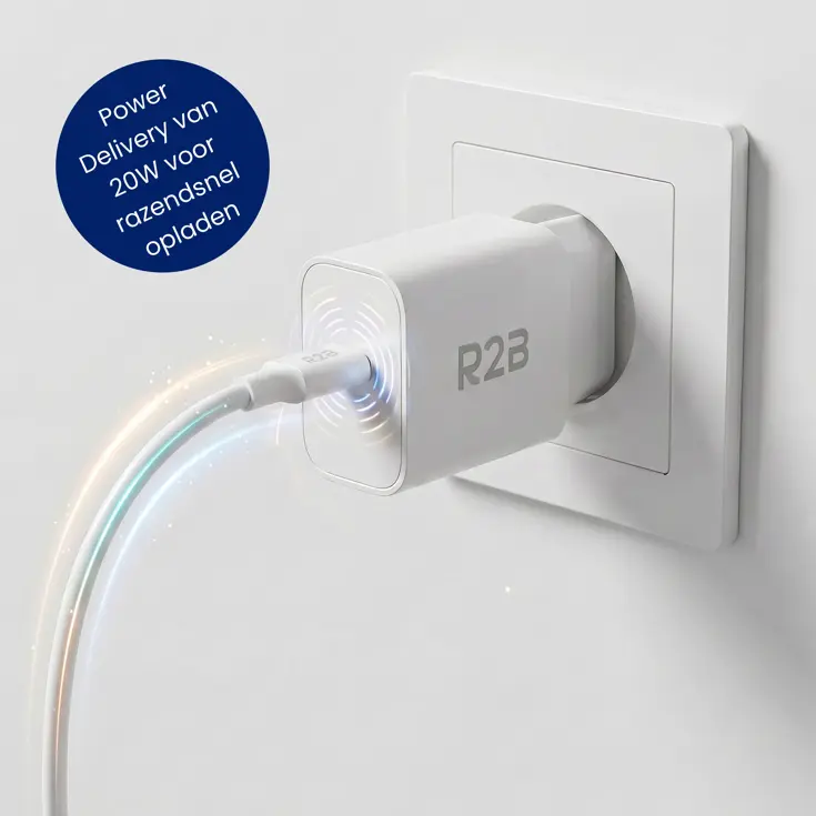 USB-C Kabel 2 meter met USB-C Adapter