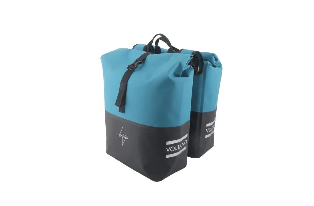 Voltano  Rolltop Fietstas Reflectie 50L  Blauw