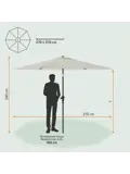 Parasol – 270 cm – Crème