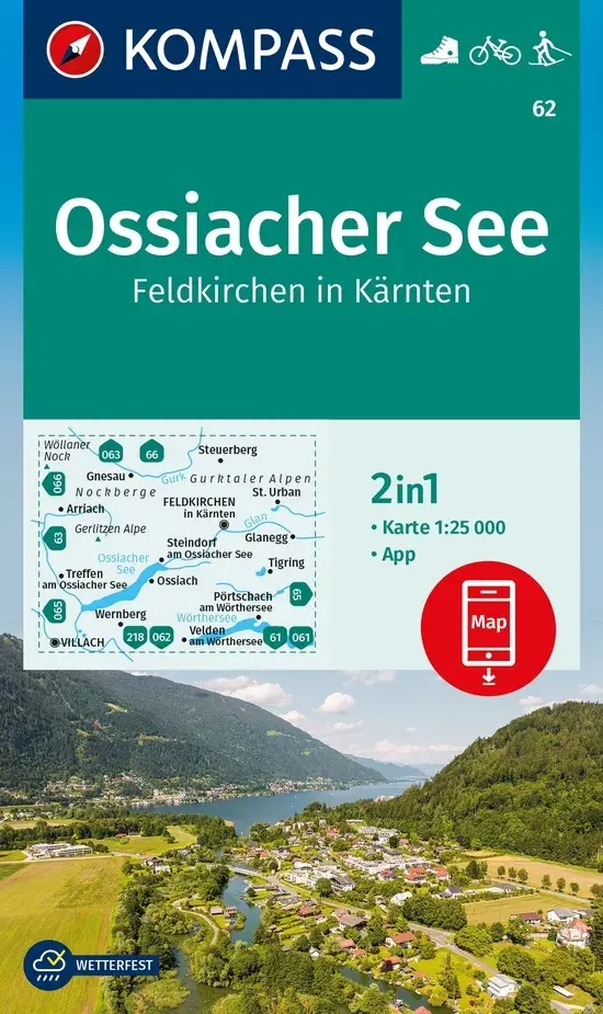 Kompass Wandelkaart WK62 Ossiacher See