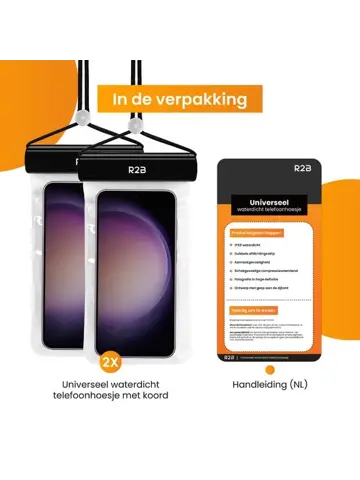 Waterdicht Telefoonhoesje met Koord 2x