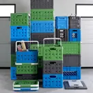 Square - Vouwkrat met koeltas - 32L - groen