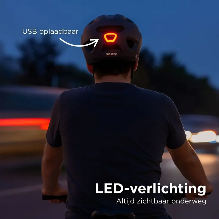 RIDER SMART fietshelm met zonneklep
