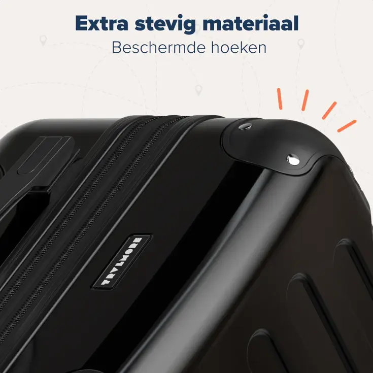 Kofferset – 3 Delig – 45L – Zwart