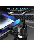 60W Autolader USB-C & USB-A Power Delivery