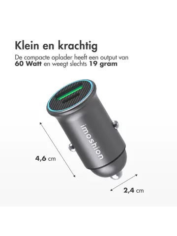 Autolader - 1x USB-C & 1x USB - 60W
