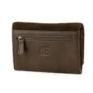Flappie - Suede overslagportemonne - Leer