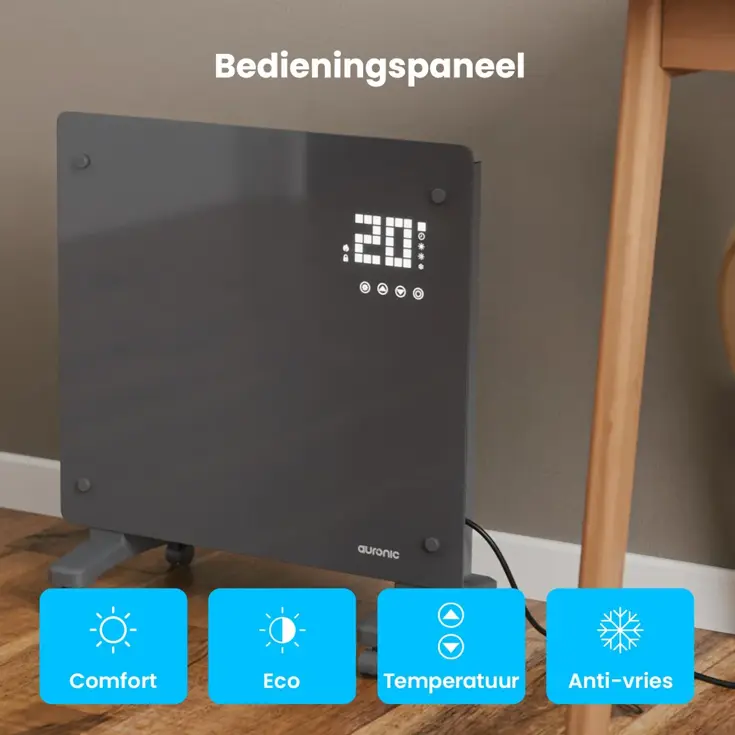 Convectorkachel – 1000W – Grijs