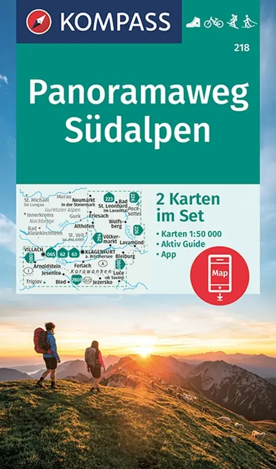 Wandelkaart WK218 Südalpen Panoramaweg