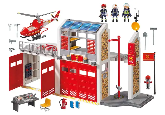 PLAYMOBIL® Brandweerkazerne met helicopter 9462