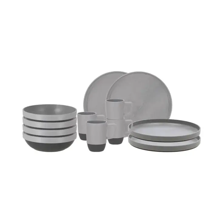Vita Serviesset Grey 12-delig