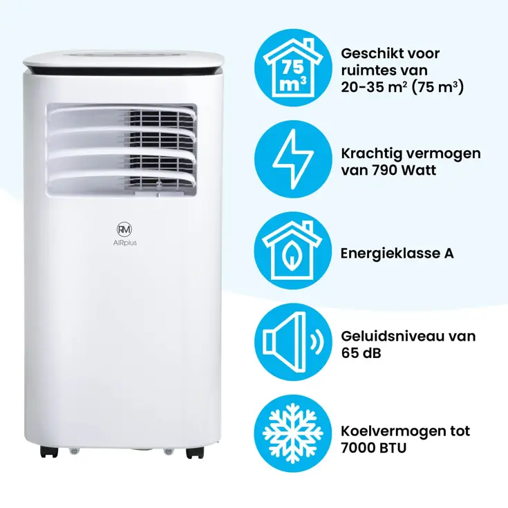 RM AIRPlus Mobiele Airco - 7000BTU