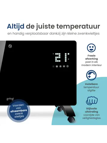 Elektrische Kachel - Tot 25m2 - 2000W