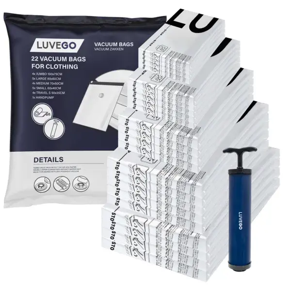Luvego - Vacuümzakken voor Kleding - 22-Pack