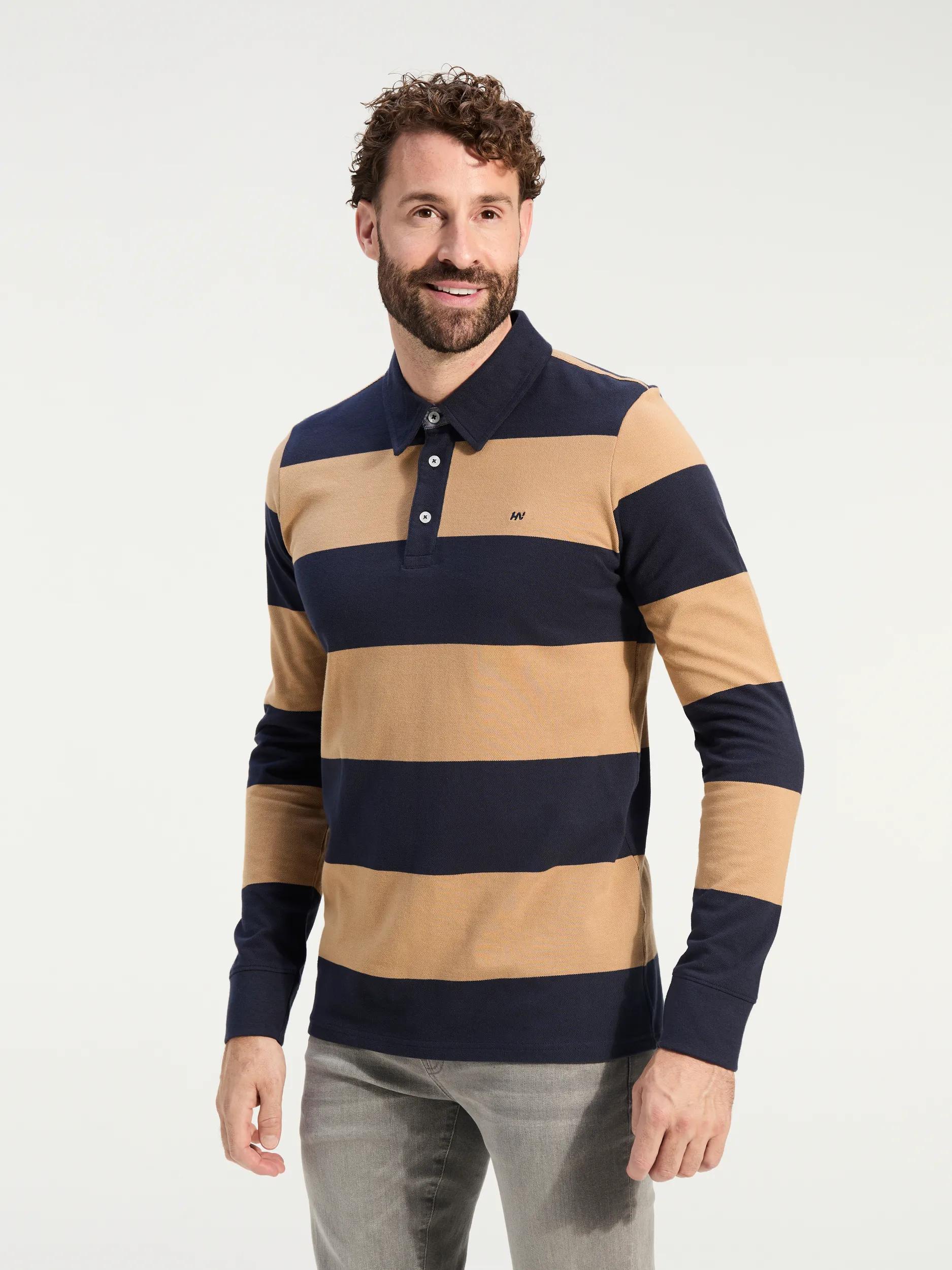 ANWB  Denton  Polo heren  Human Nature  Licht Bruin   XXL