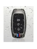Metalen Sleutelhoesje voor Kia grijs A3A