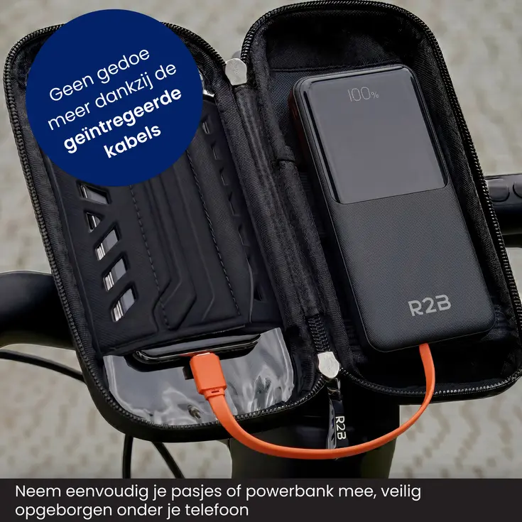Telefoonhouder Fiets +Powerbank 10000 mAh