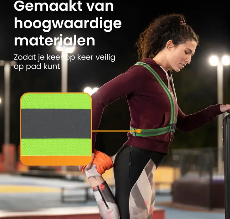 Reflecterend Veiligheidsvest  – Elastisch - Geel