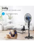 Statiefventilator – 50W – Zwart