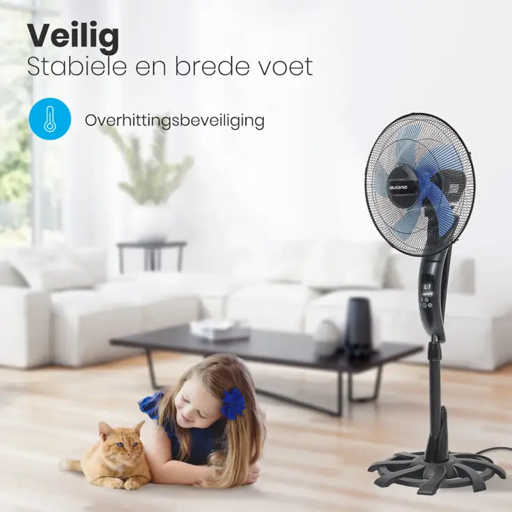 Statiefventilator – 50W – Zwart