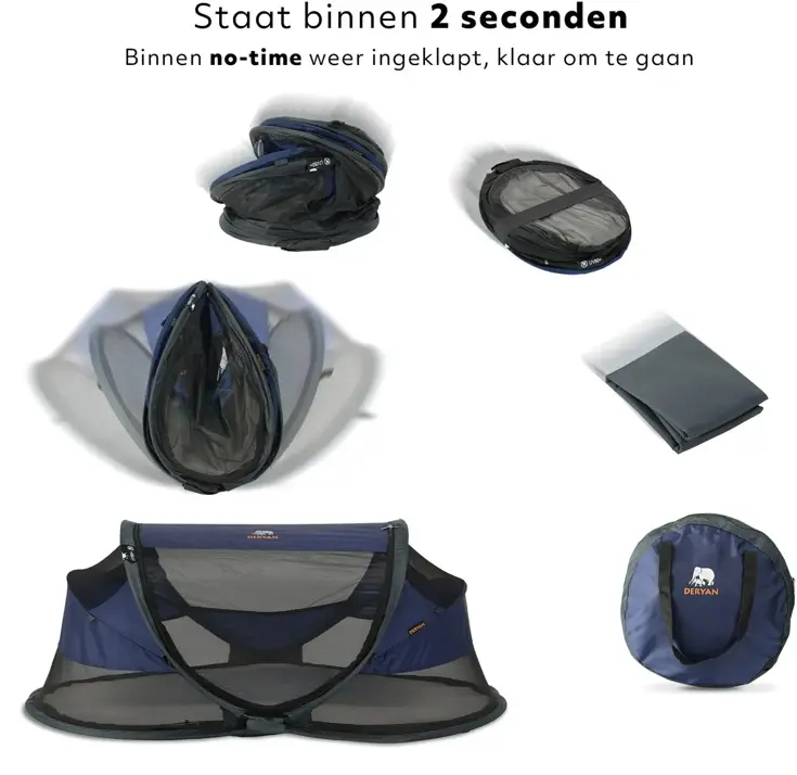 Baby luxe campingbedje - Zelfopblaasbare matras