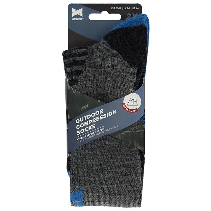 2 paar - Compressie Wandelsokken